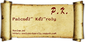 Palcsó Károly névjegykártya