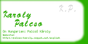 karoly palcso business card